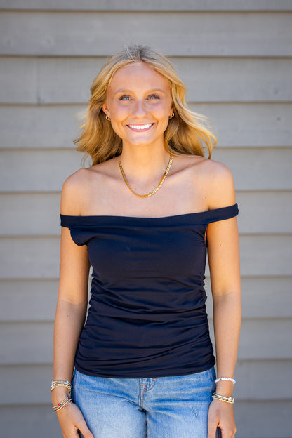 Free People - Round Two Asymmetrical Tank - BLACK