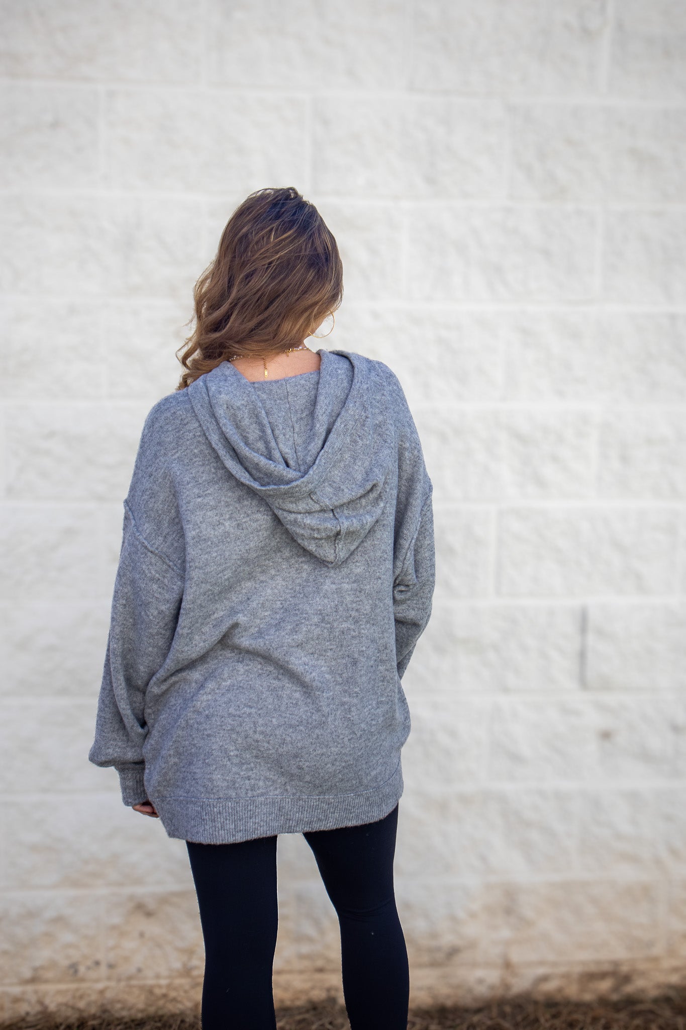 Lazy Day Grey Hoodie Sweater