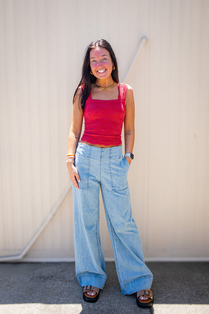 Free People - Breezy Denim Pull On Jeans - DUSK