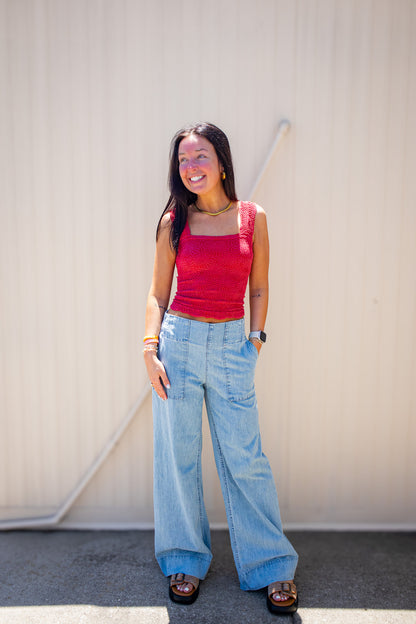 Free People - Breezy Denim Pull On Jeans - DUSK