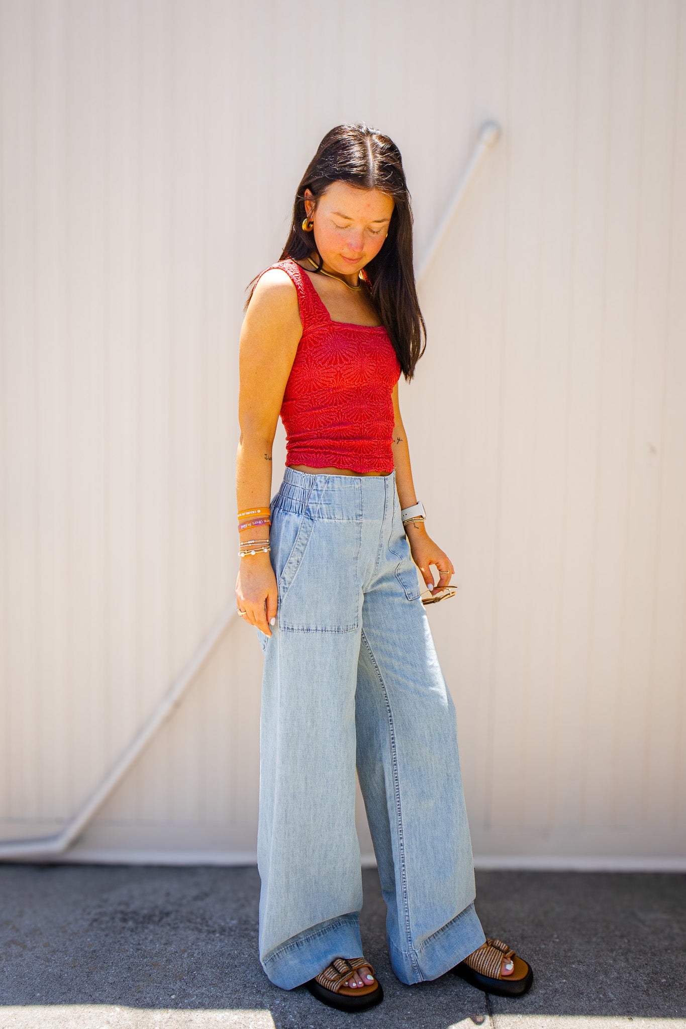 Free People - Breezy Denim Pull On Jeans - DUSK