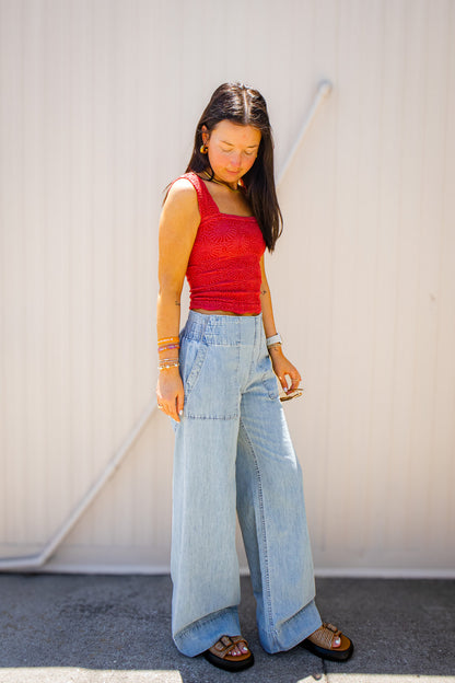 Free People - Breezy Denim Pull On Jeans - DUSK