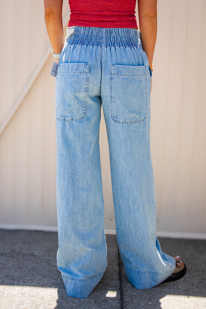 Free People - Breezy Denim Pull On Jeans - DUSK