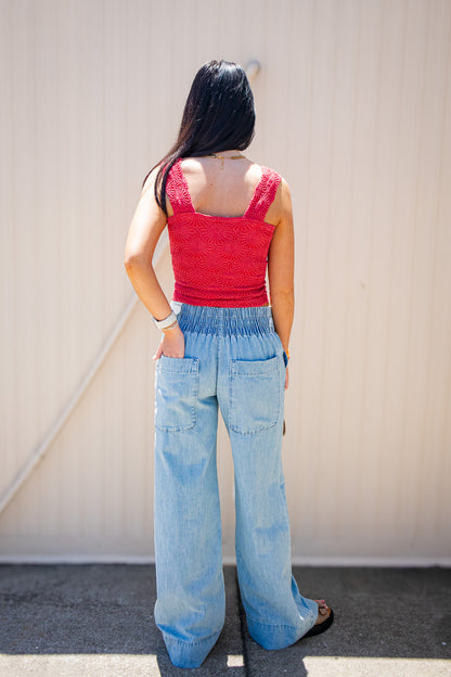 Free People - Breezy Denim Pull On Jeans - DUSK