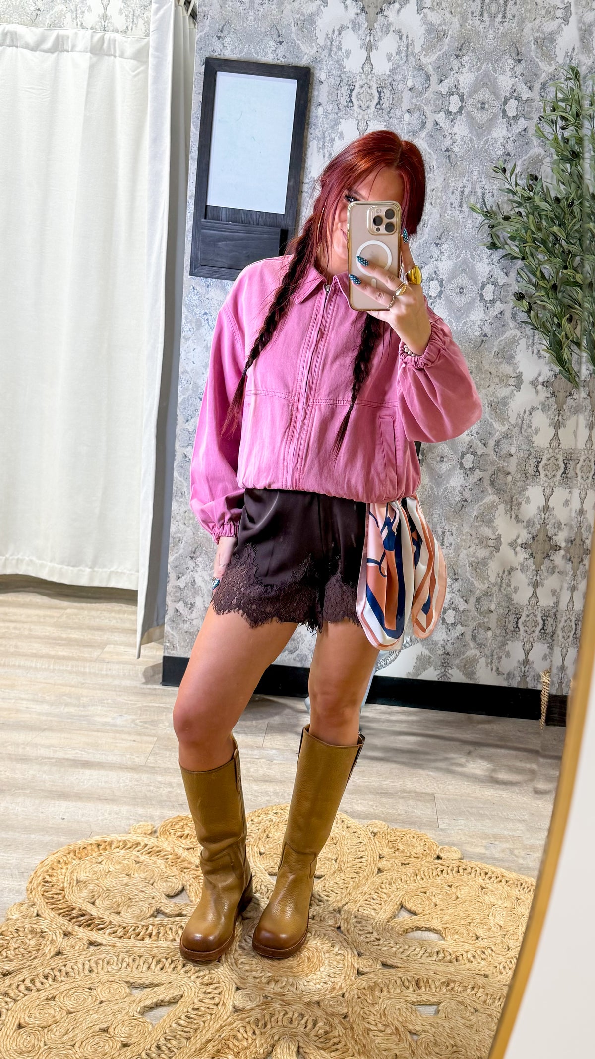 Free People - Birdie Track Jacket - ROSE RAISIN