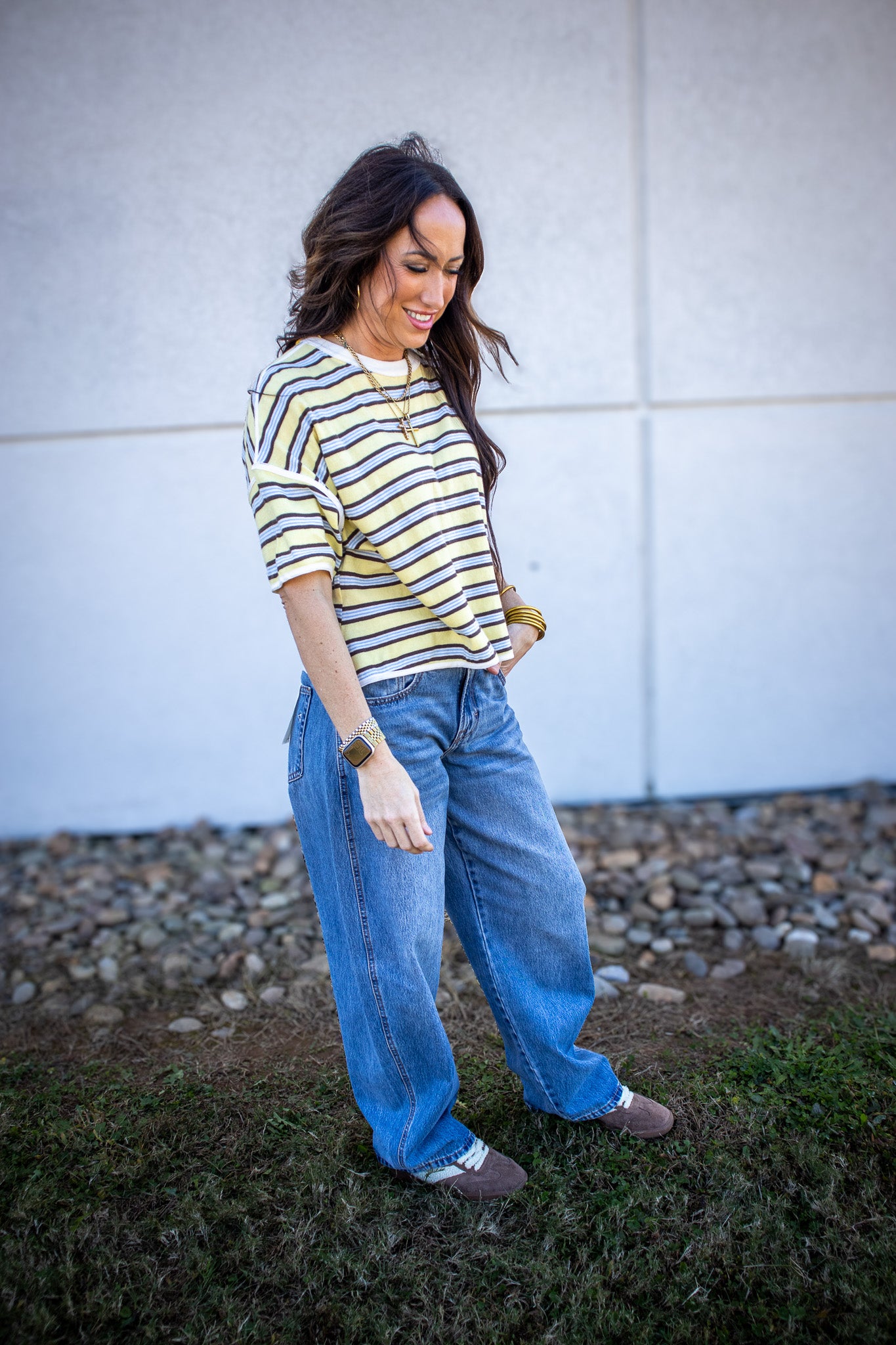 Free People - Clean Rugby Tee - YELLOW COMBO