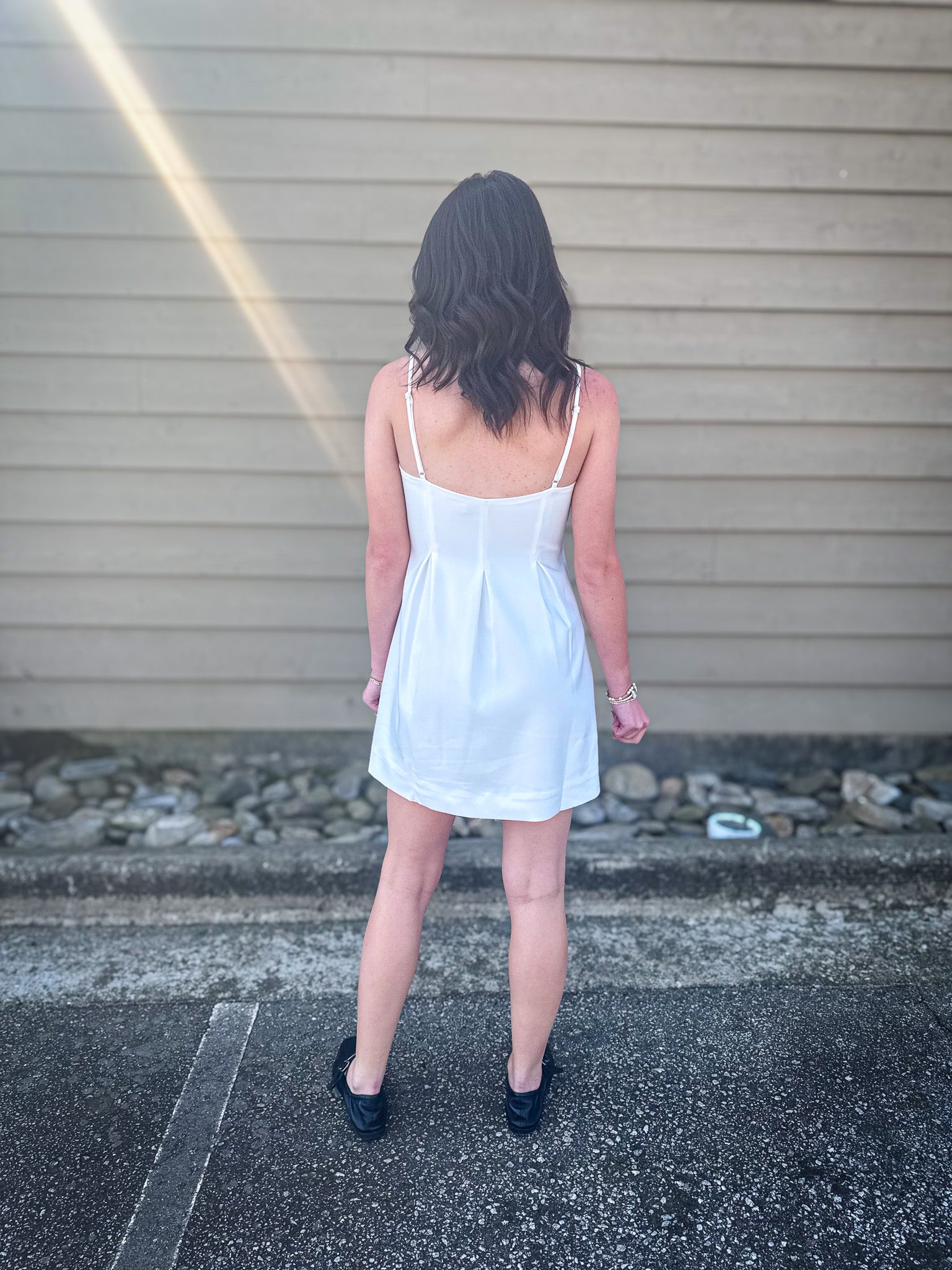 Sweet Grace White Fit & Flare Mini Dress L Sweet Grace White Fit & Flare Mini Dress L