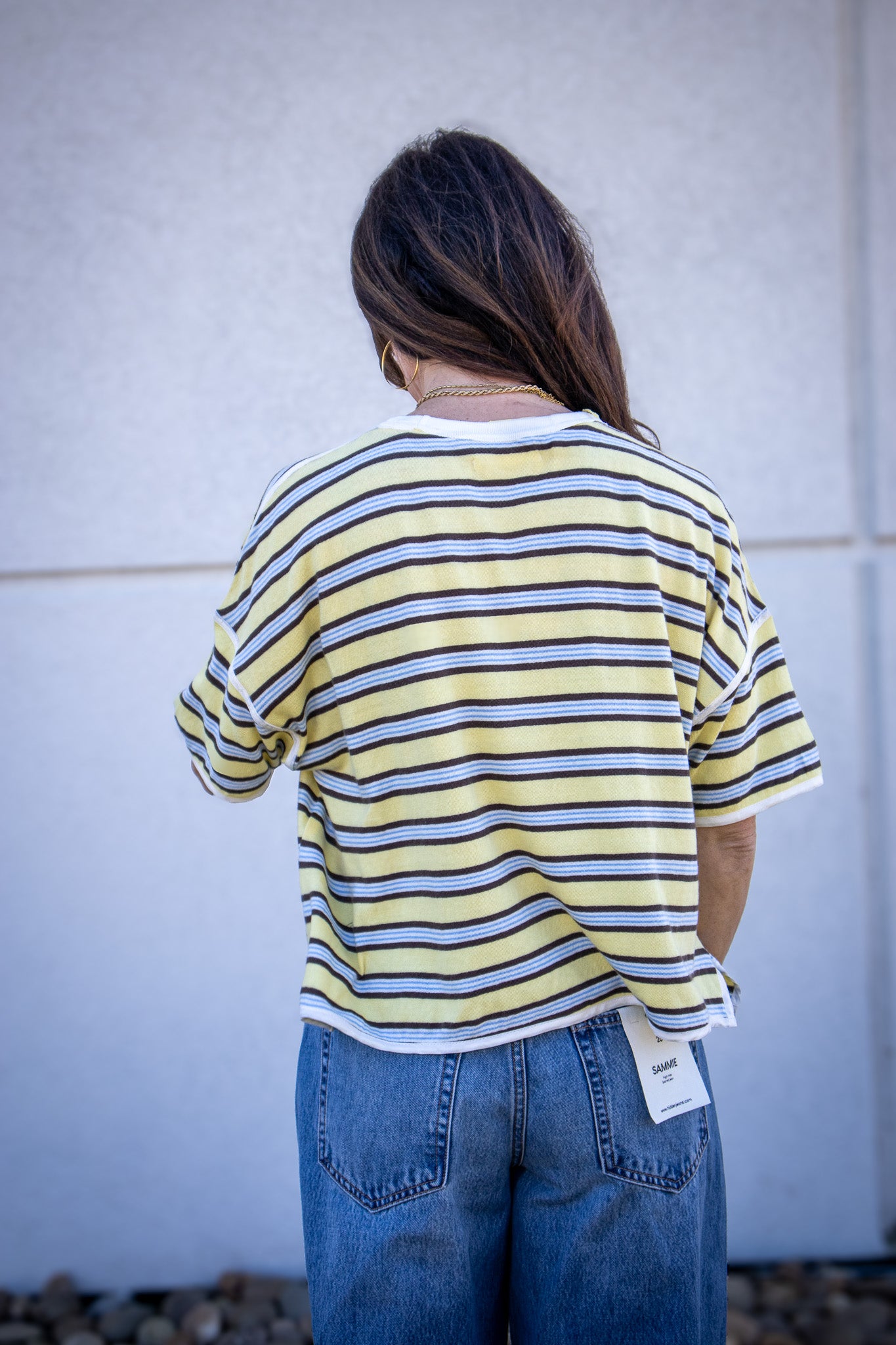 Free People - Clean Rugby Tee - YELLOW COMBO