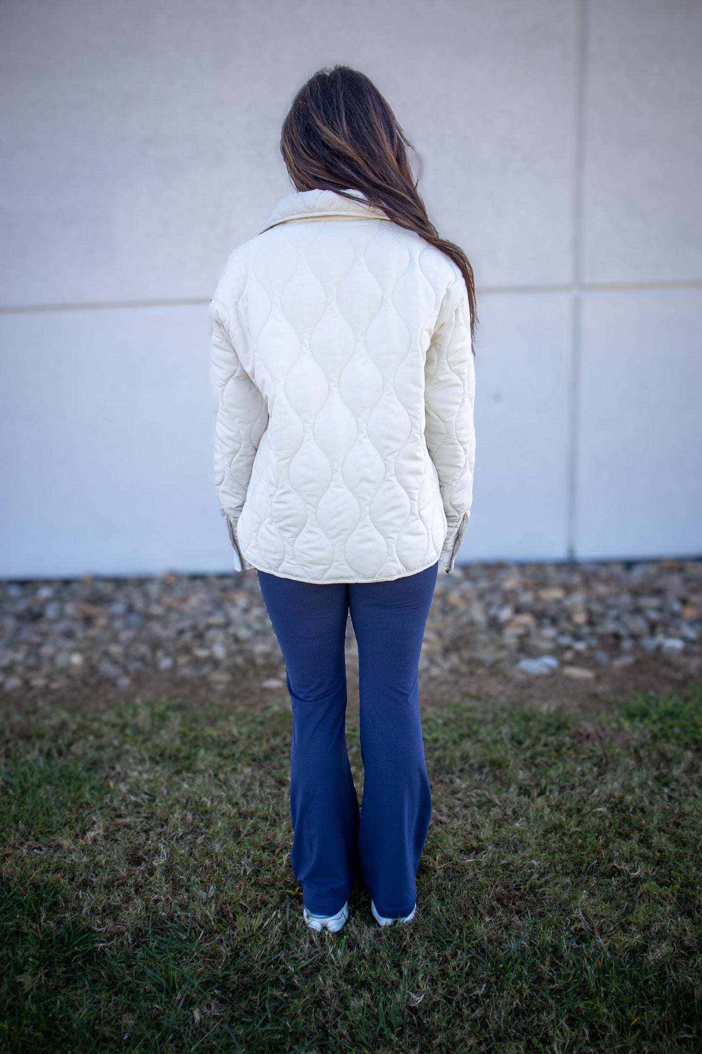 Clean Girl Quilted Quarter Zip - CREAM
