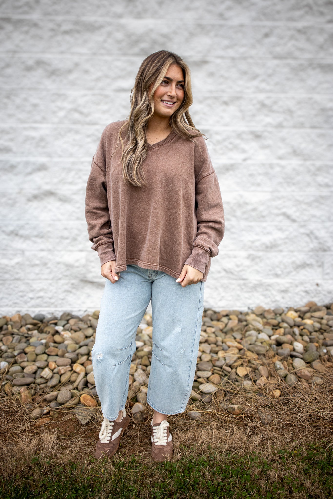 Brown Sugar V-Neck Pullover
