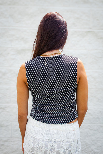 Free People - Good Graces Embroidered Cropped Lace Tank Top