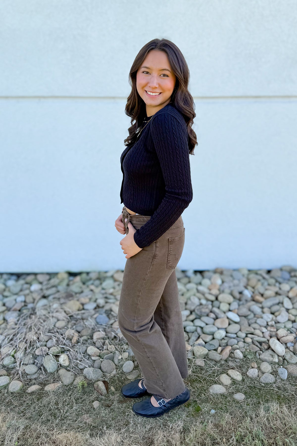 Free People - Risk Taker Mid-Rise Jeans - WORKWEAR BROWN