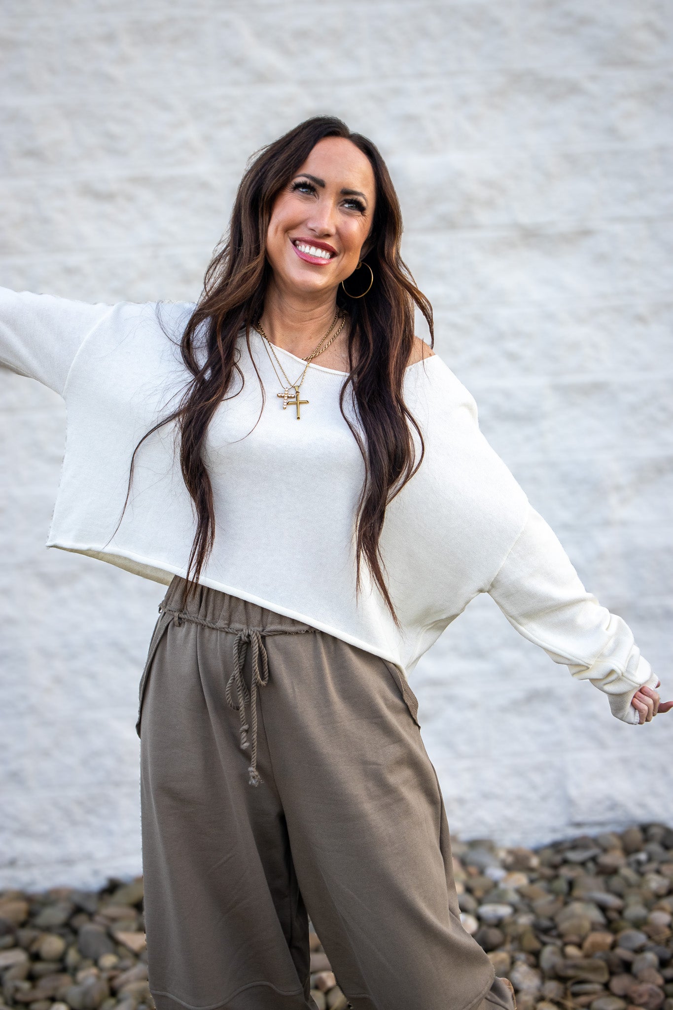 Olive Bloom Tie Pants