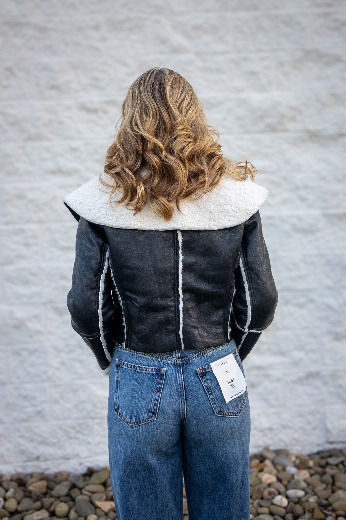 Luxe Faux Leather Sherpa Jacket