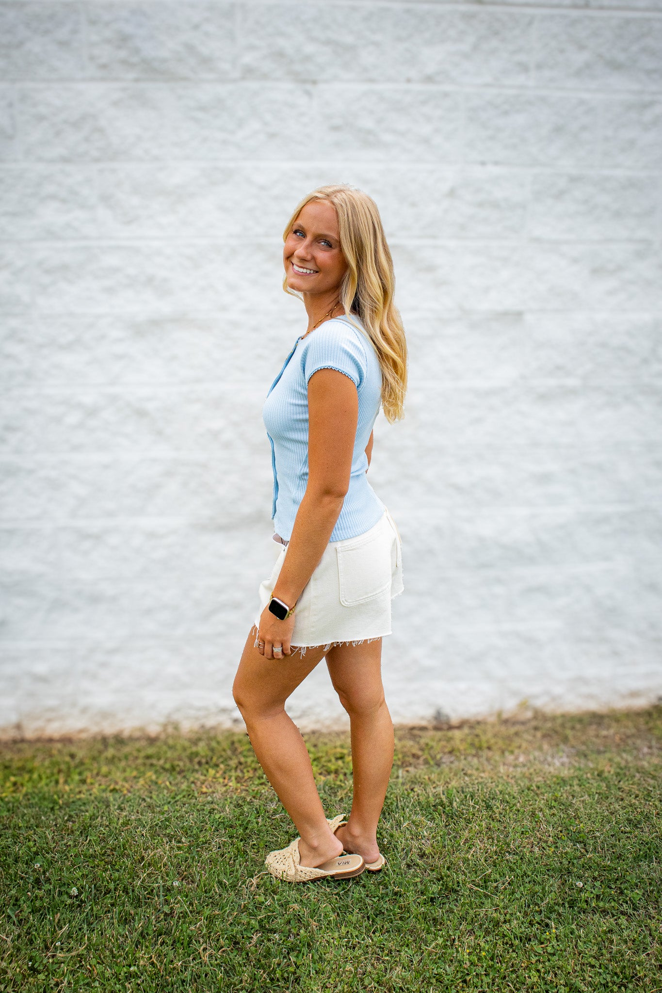 Free People - Most Wanted Cardi - Sky Blue