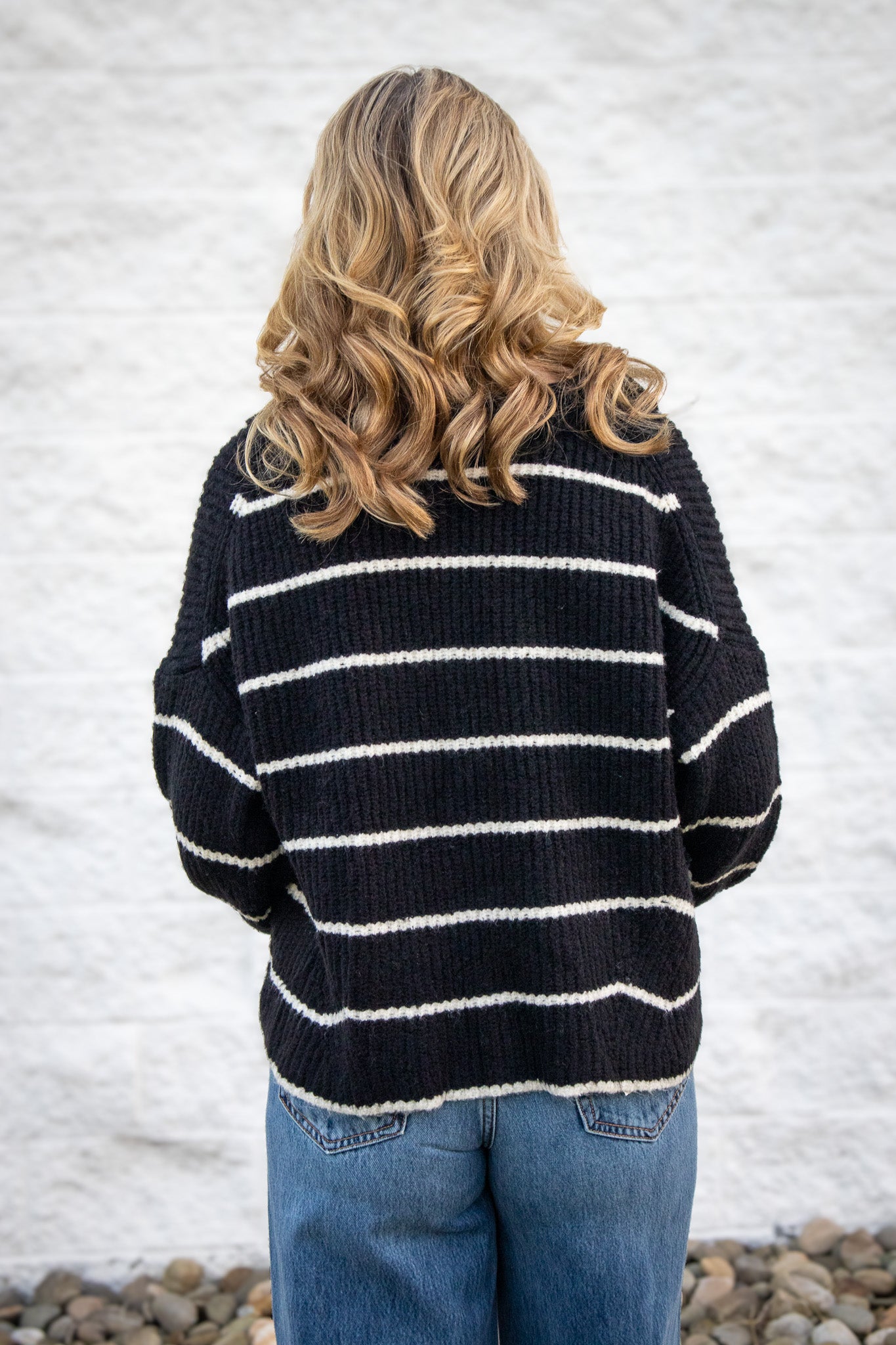 Noel Striped Sweater Top