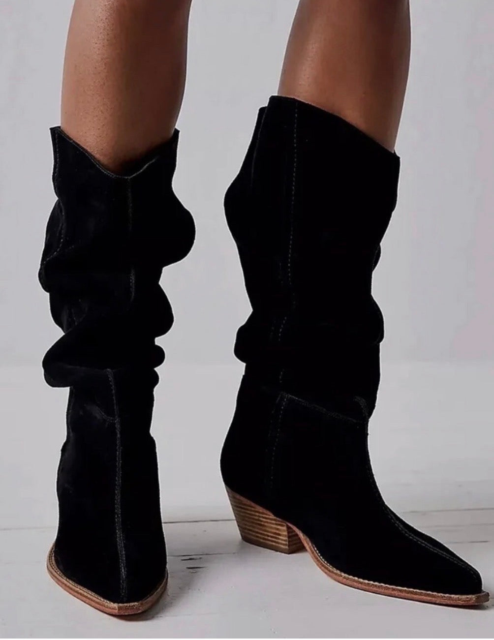 Free People - Sway Low Slouch Boot - Black