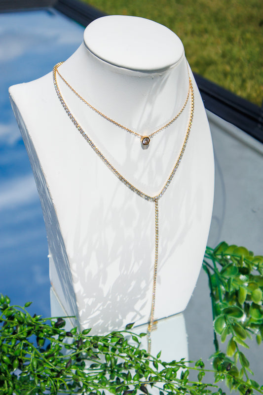 ADORN - Light the Path Lariat Tennis Necklace