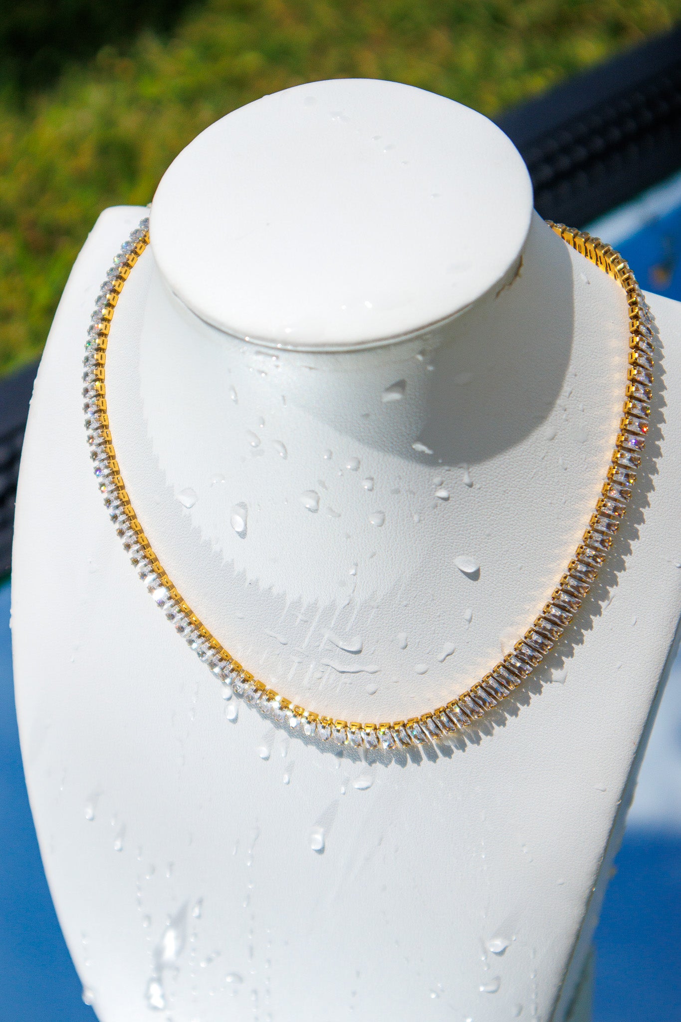 ADORN - Radiant Virtue Baguette Tennis Necklace