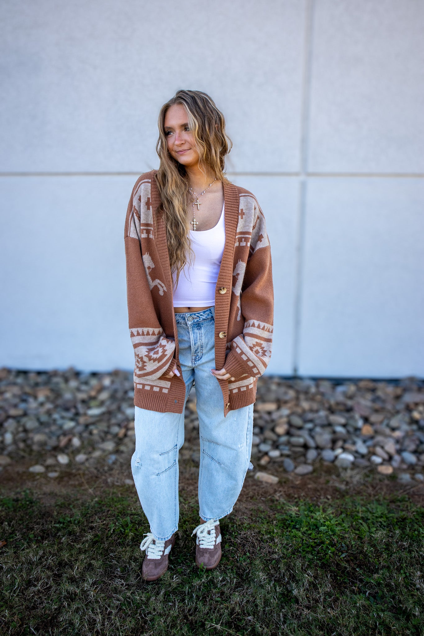 Rustic West Horse Cardigan