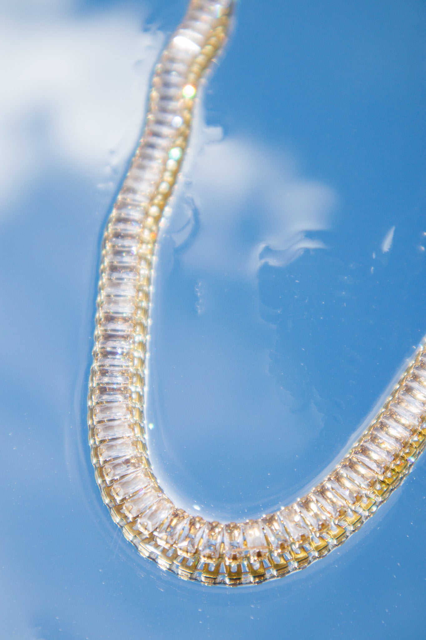 ADORN - Radiant Virtue Baguette Tennis Necklace