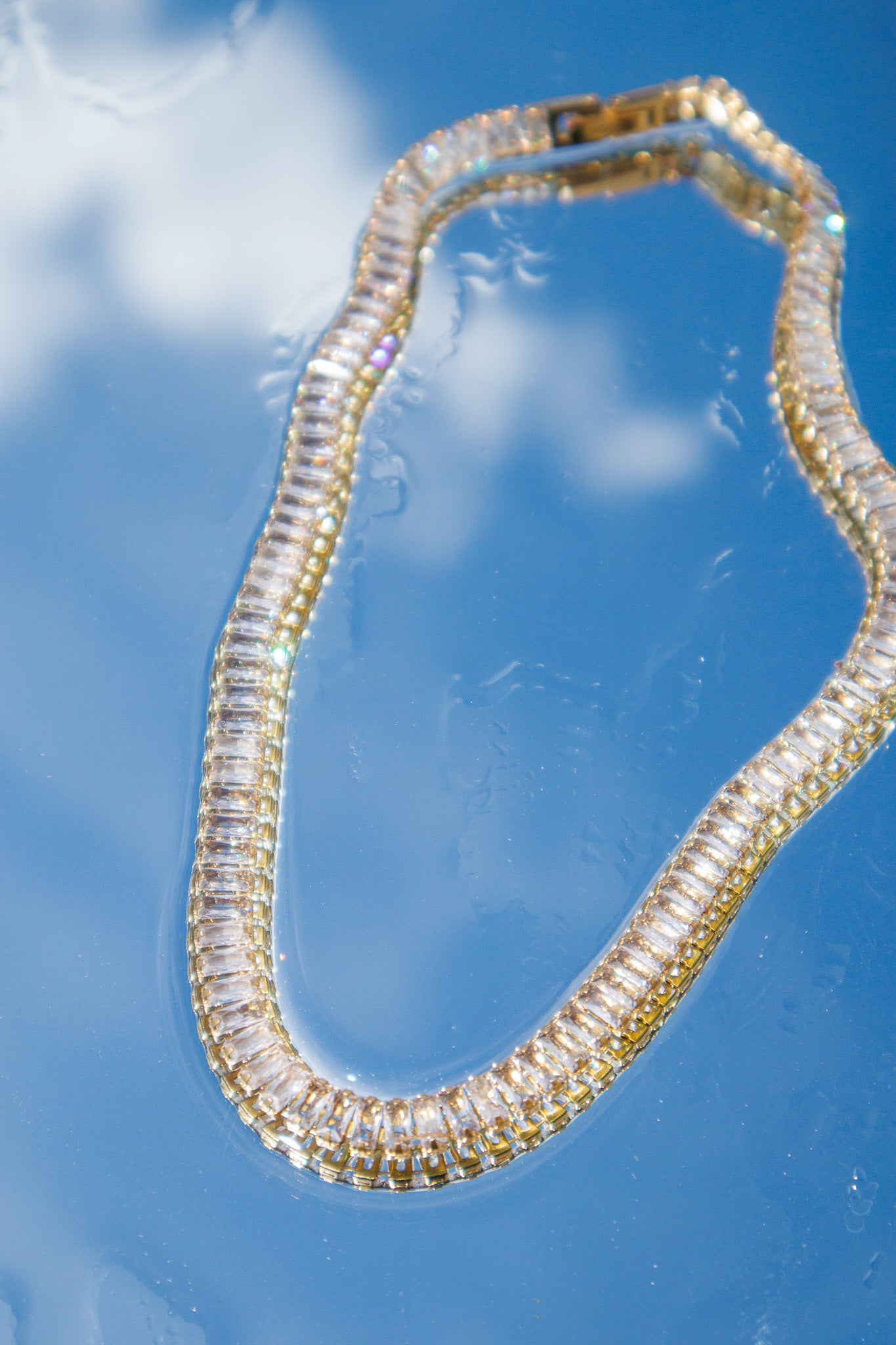 ADORN - Radiant Virtue Baguette Tennis Necklace