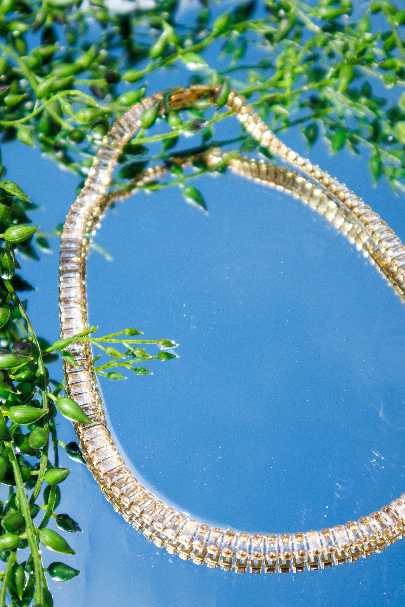ADORN - Radiant Virtue Baguette Tennis Necklace