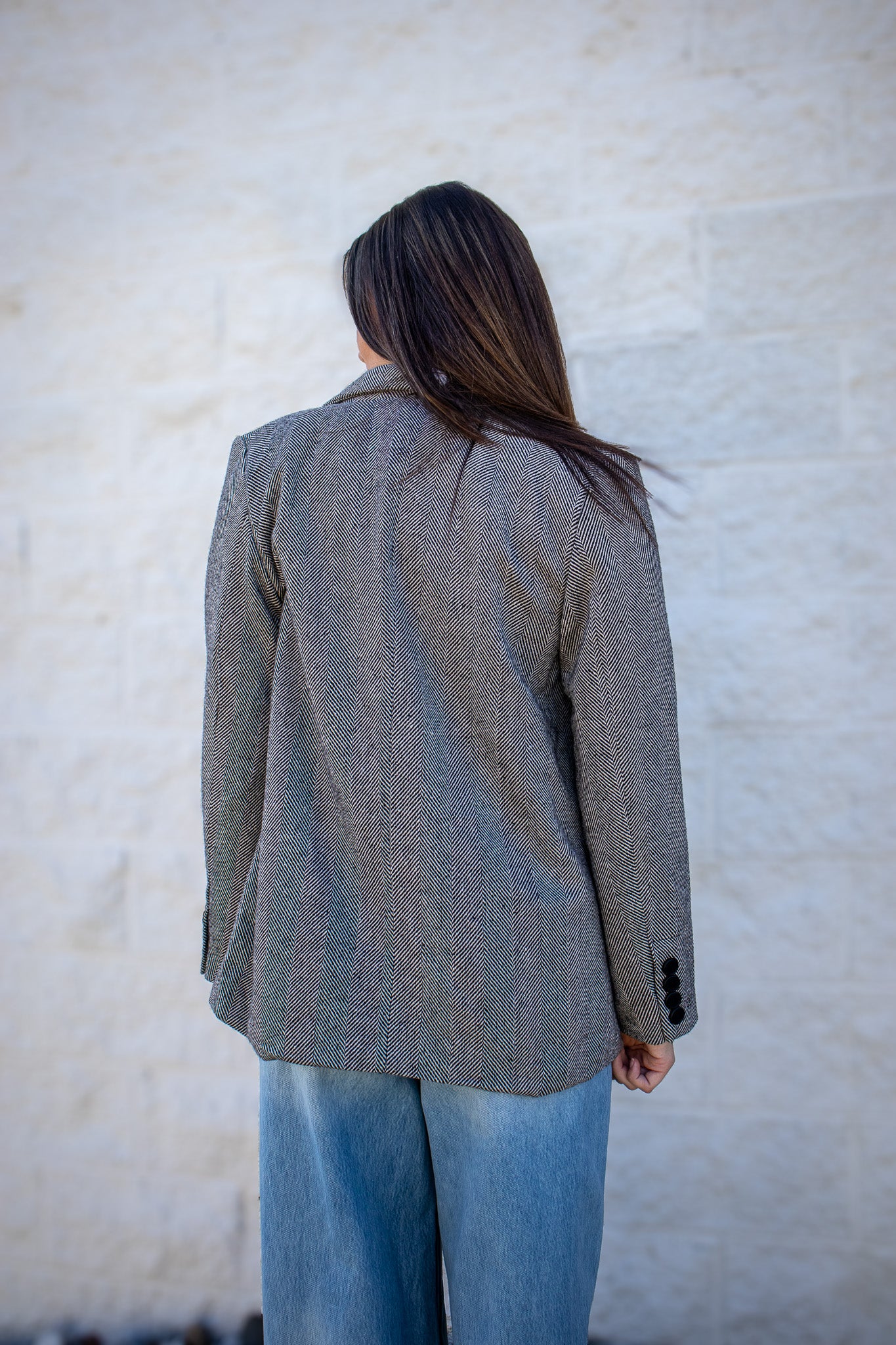 Central District Oversized Herringbone Blazer