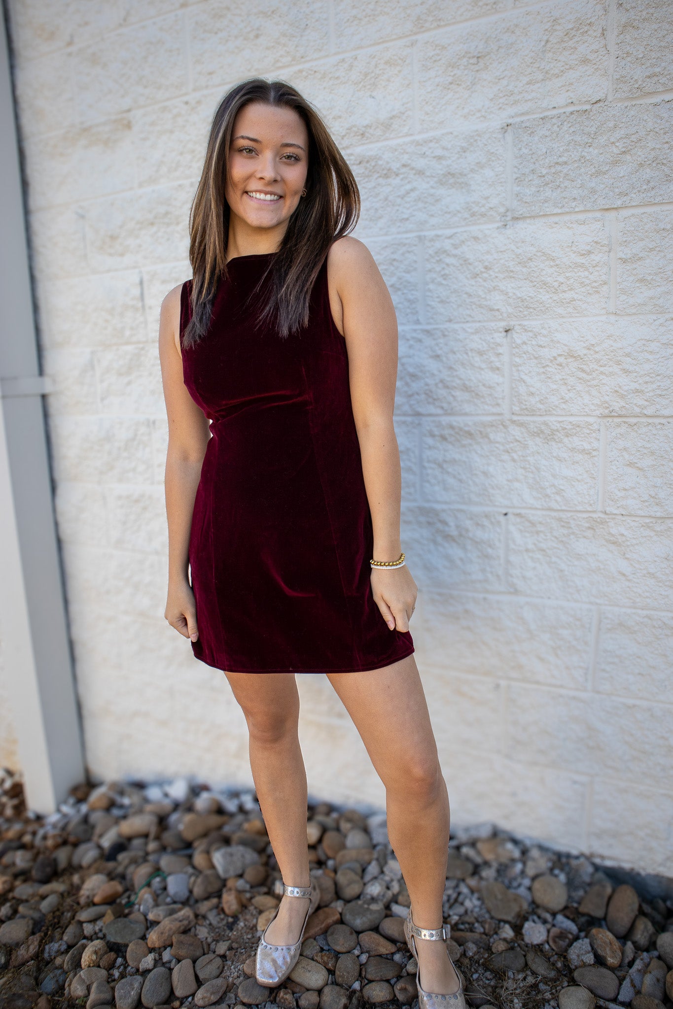 Velvet Merlot Mini Dress