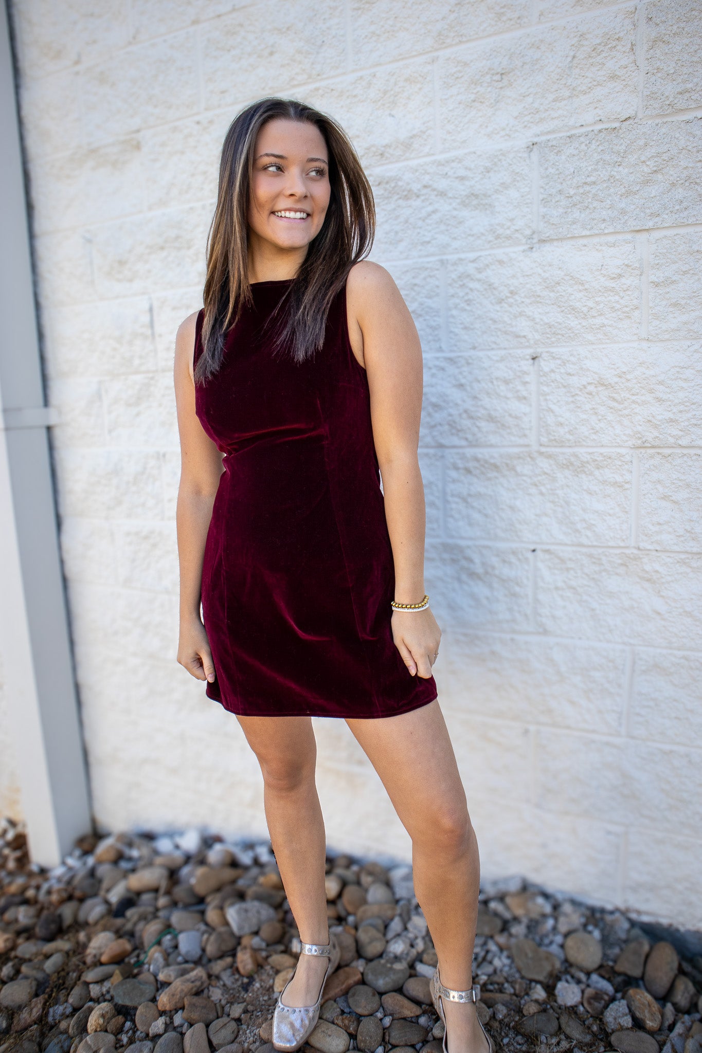 Velvet Merlot Mini Dress