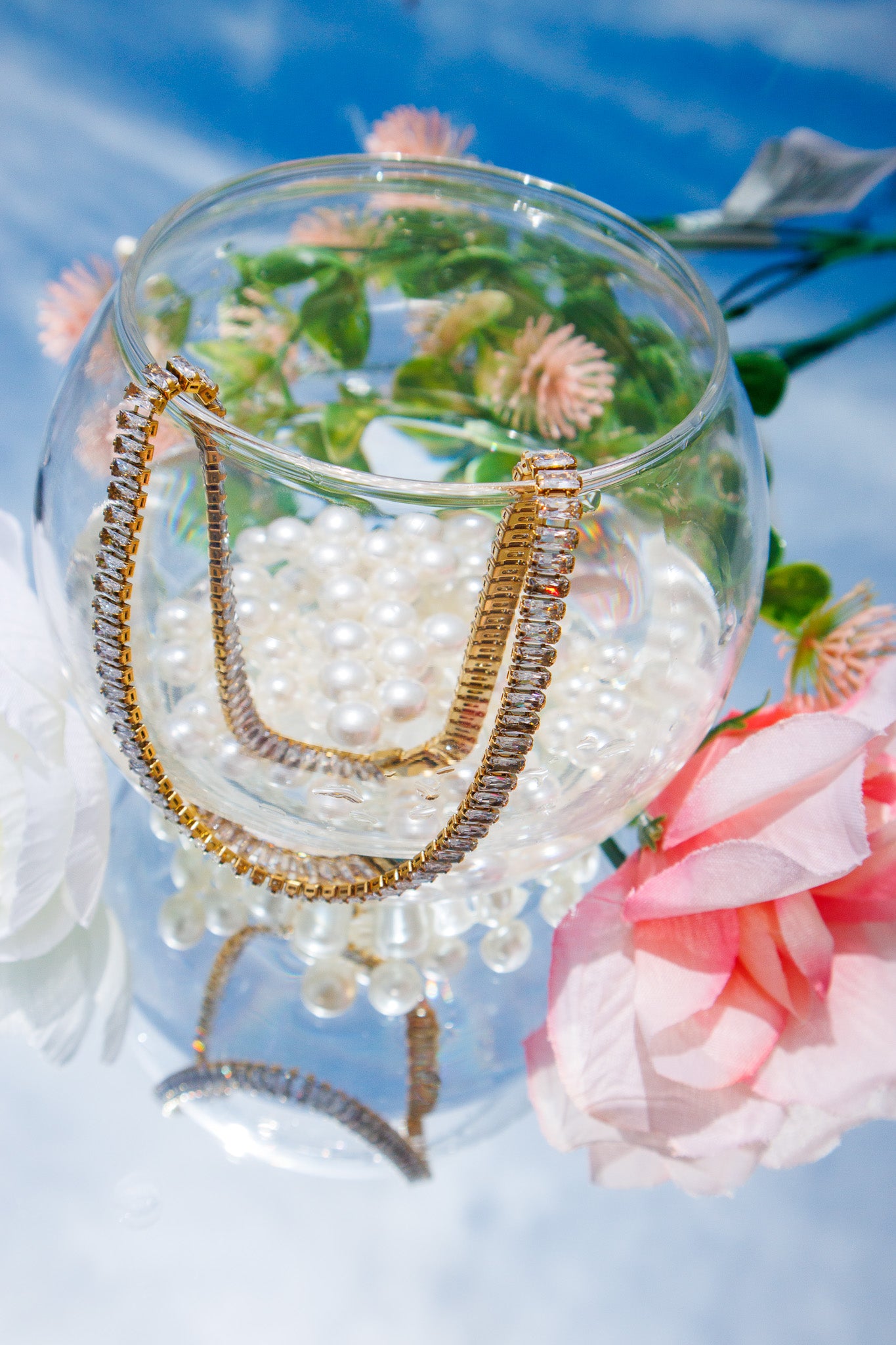 ADORN - Radiant Virtue Baguette Tennis Necklace