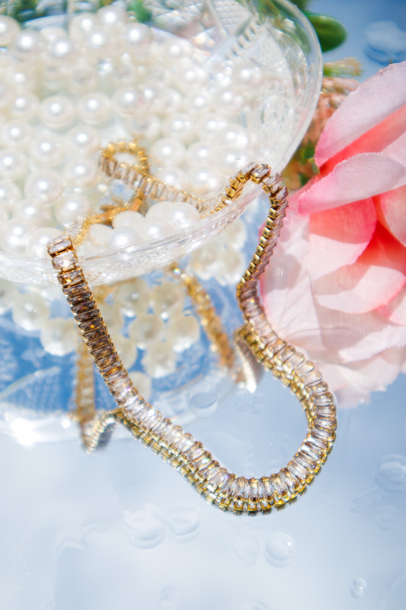 ADORN - Radiant Virtue Baguette Tennis Necklace
