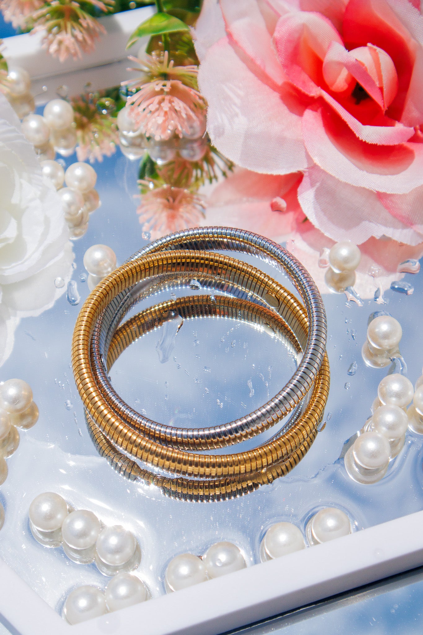 ADORE - Faithful Promise Two Toned Coil Bracelet