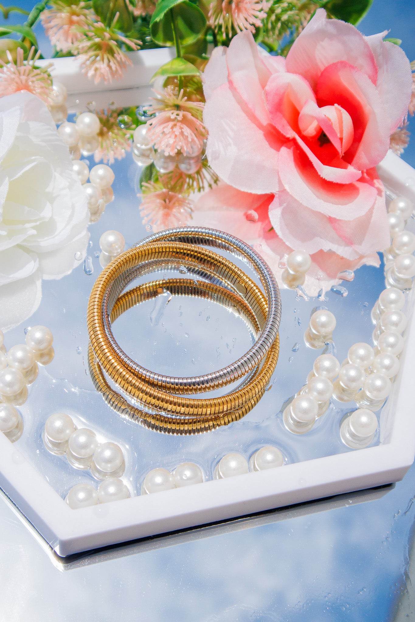 ADORE - Faithful Promise Two Toned Coil Bracelet