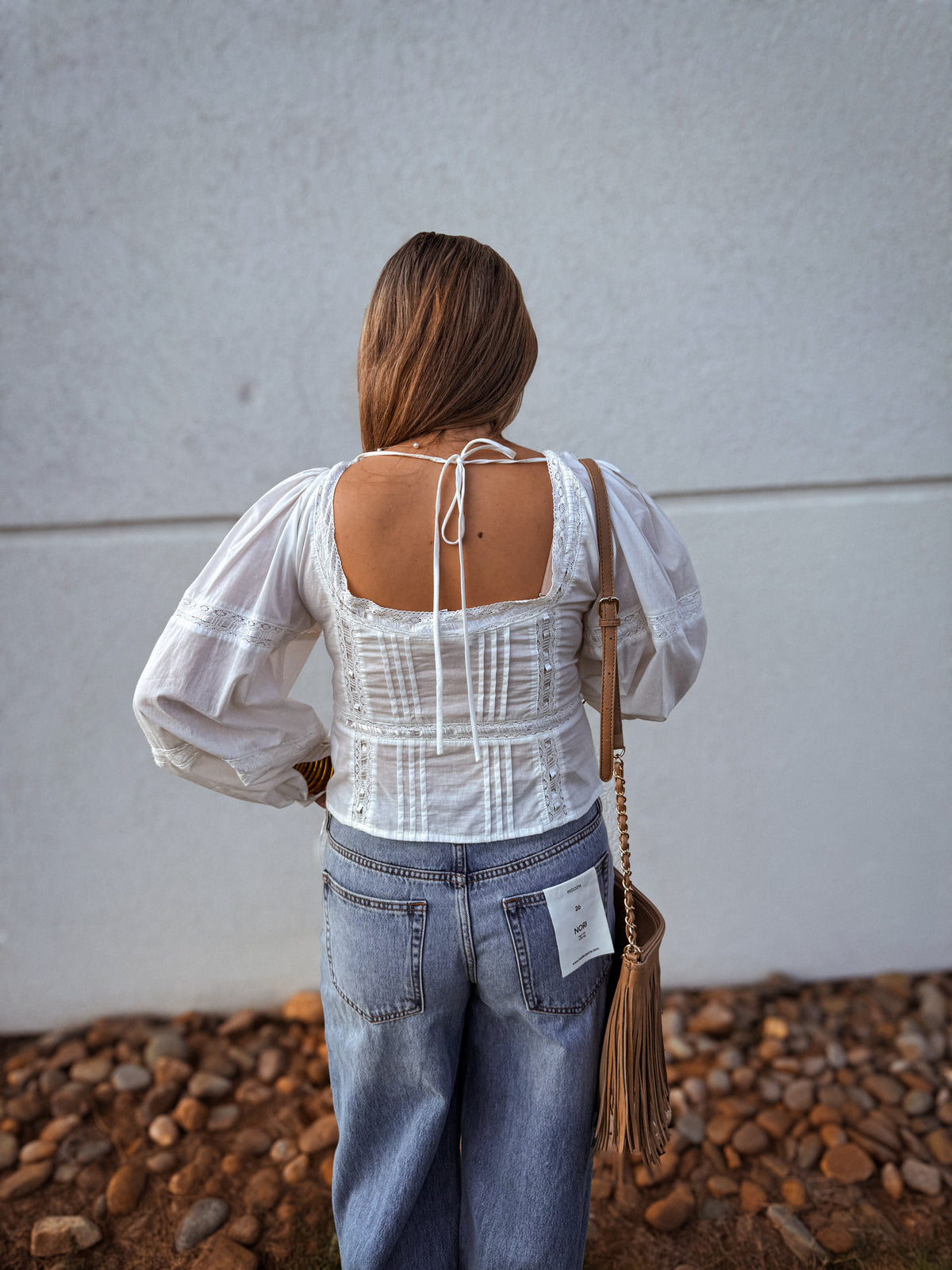Boho Breeze White Lace Blouse