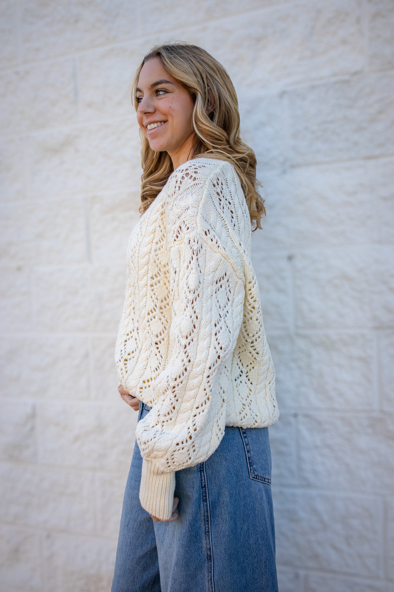 Gentle Cream Knit Sweater