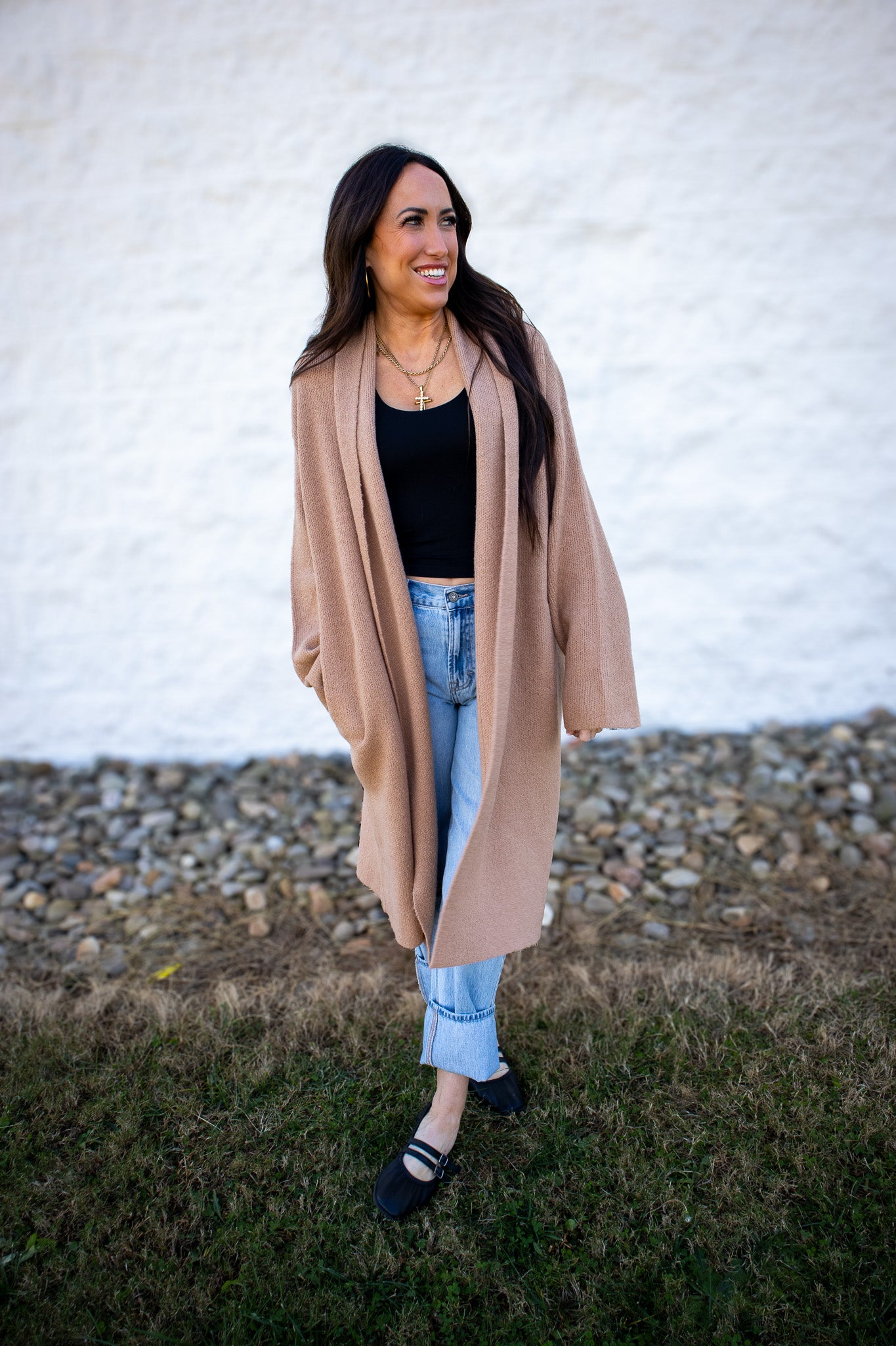 Sunday Stroll Tan Cardigan