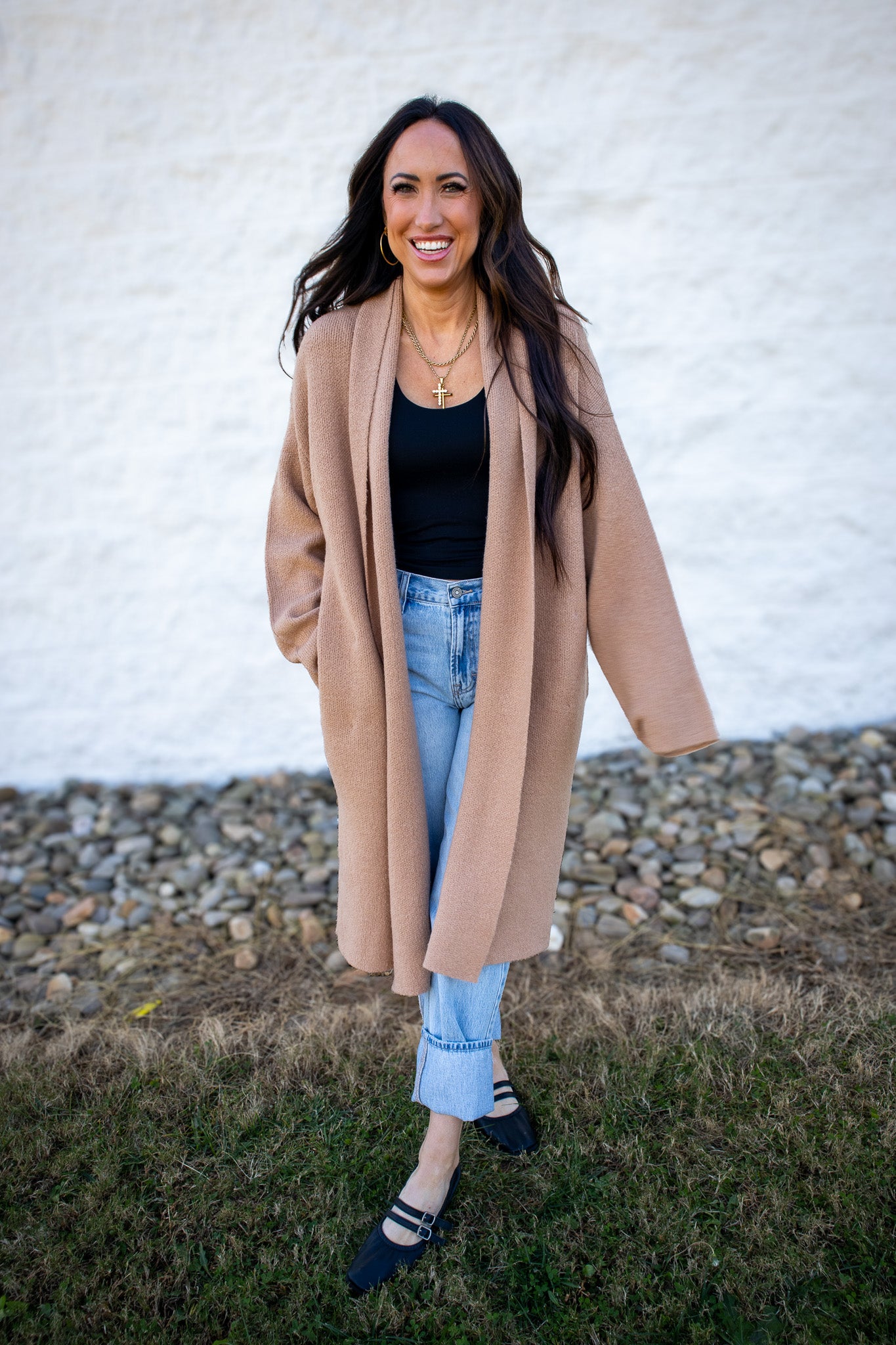 Sunday Stroll Tan Cardigan