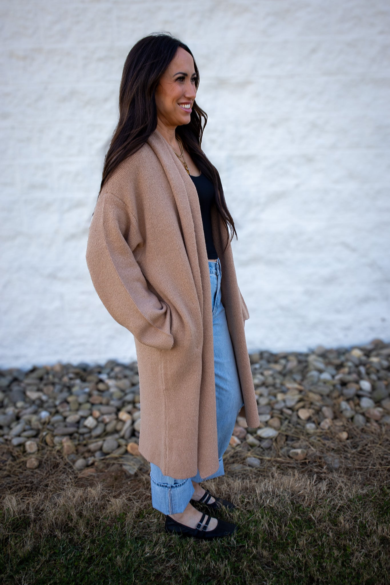 Sunday Stroll Tan Cardigan