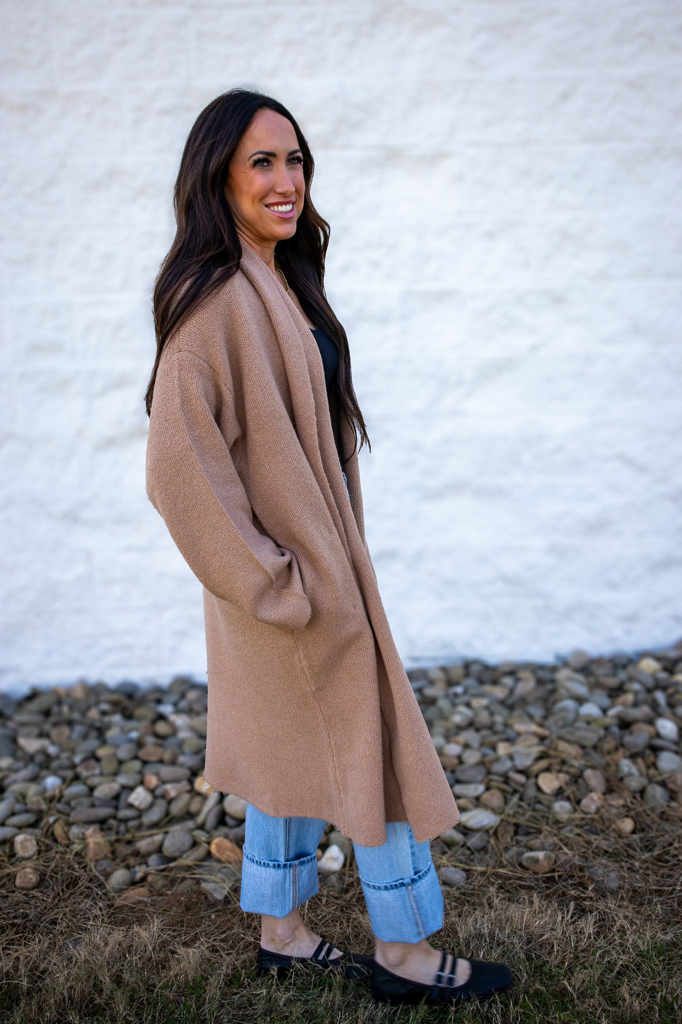 Sunday Stroll Tan Cardigan