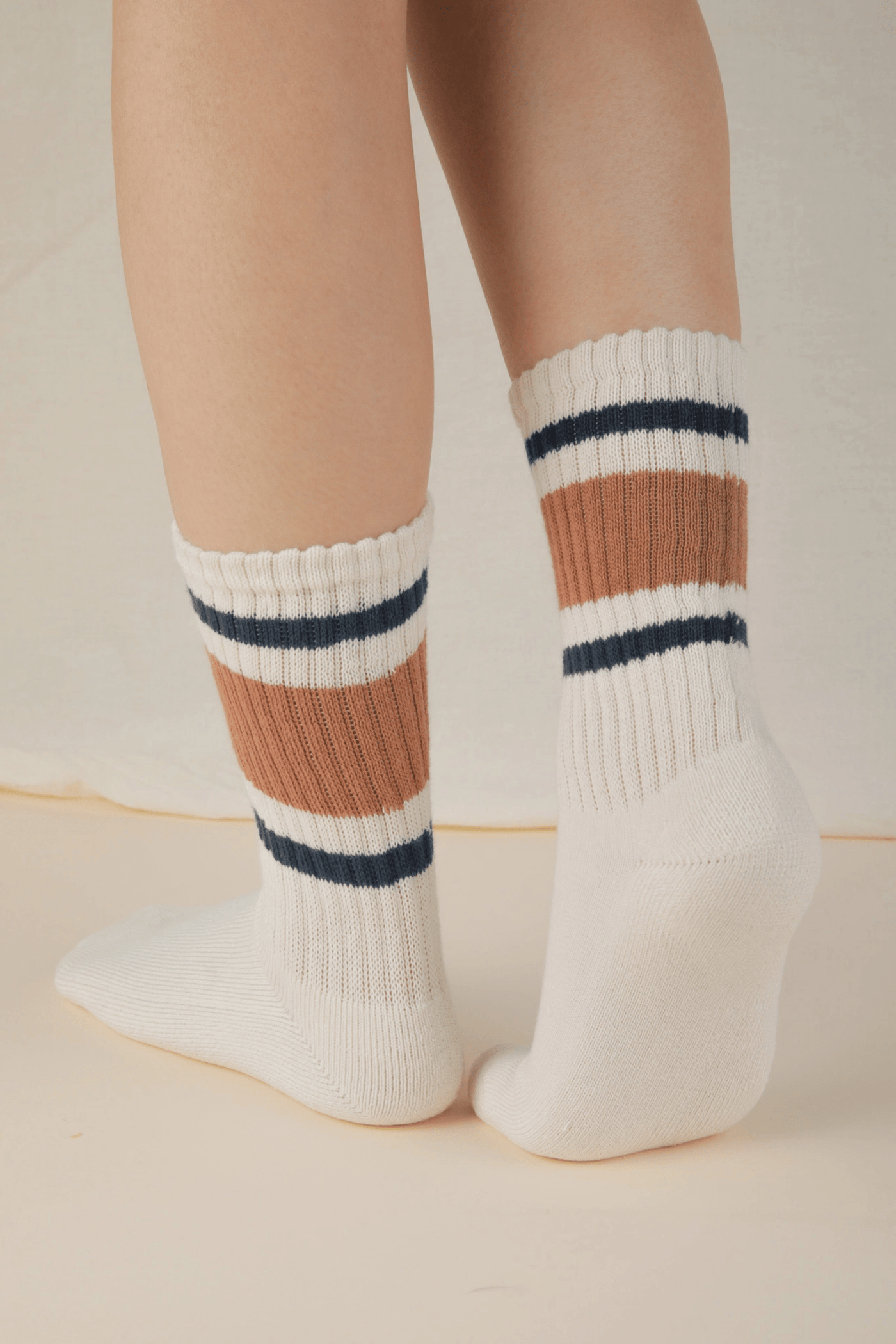 Retro Stripe Crew Socks