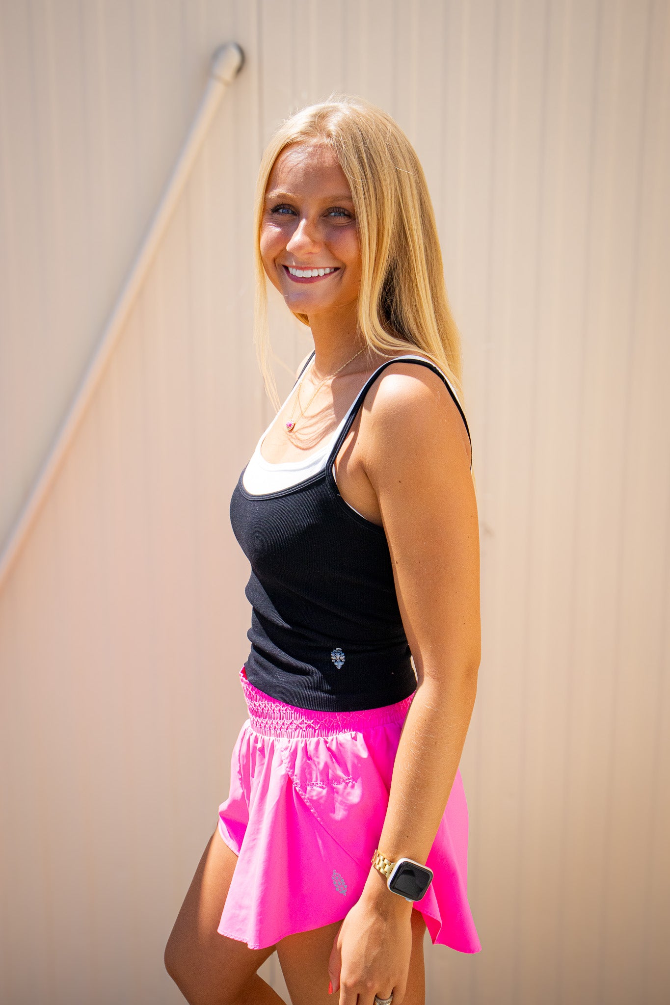 Free People - All Clear Coastline Cami - Black/White Combo