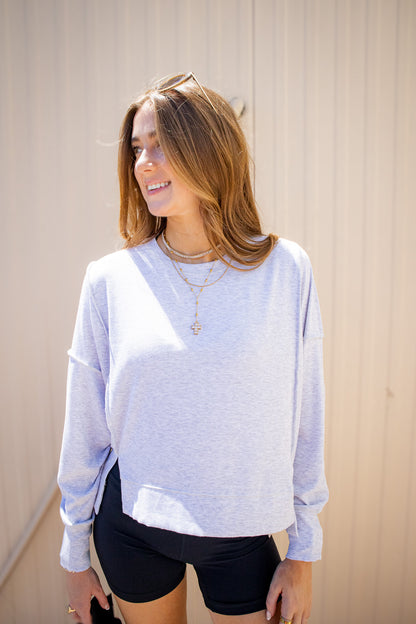 Free People - All My Love Long Sleeve - Heather Grey