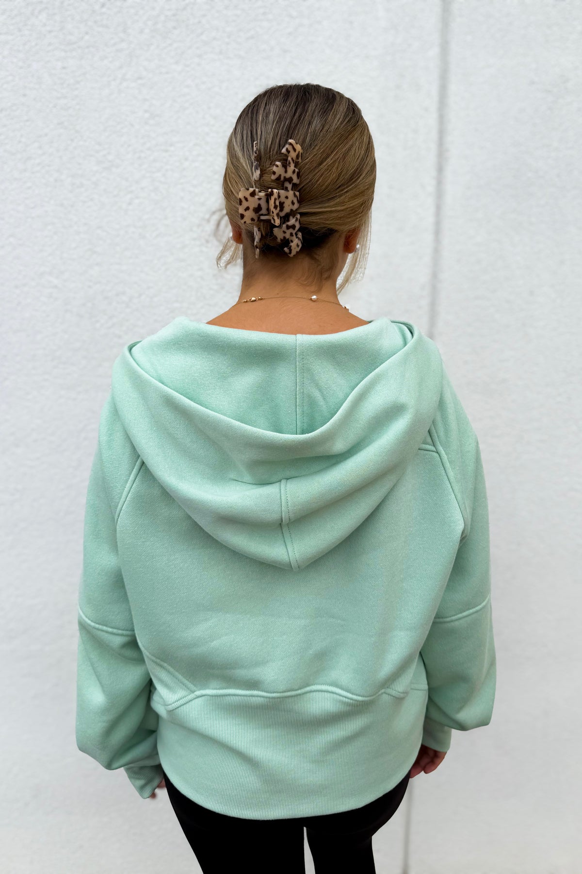 Essential Half-Zip Hoodie - DELICATE MINT