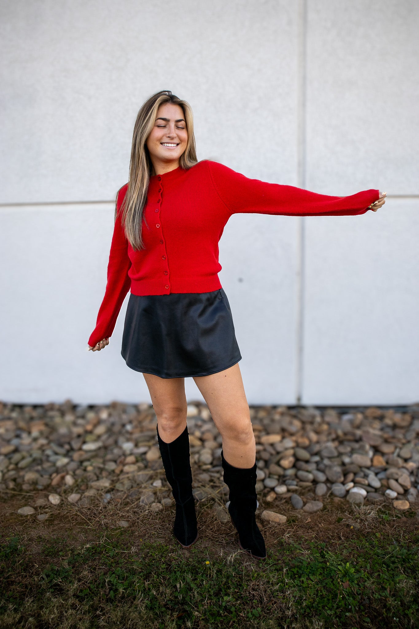 Warm And Cozy Cardigan - RED