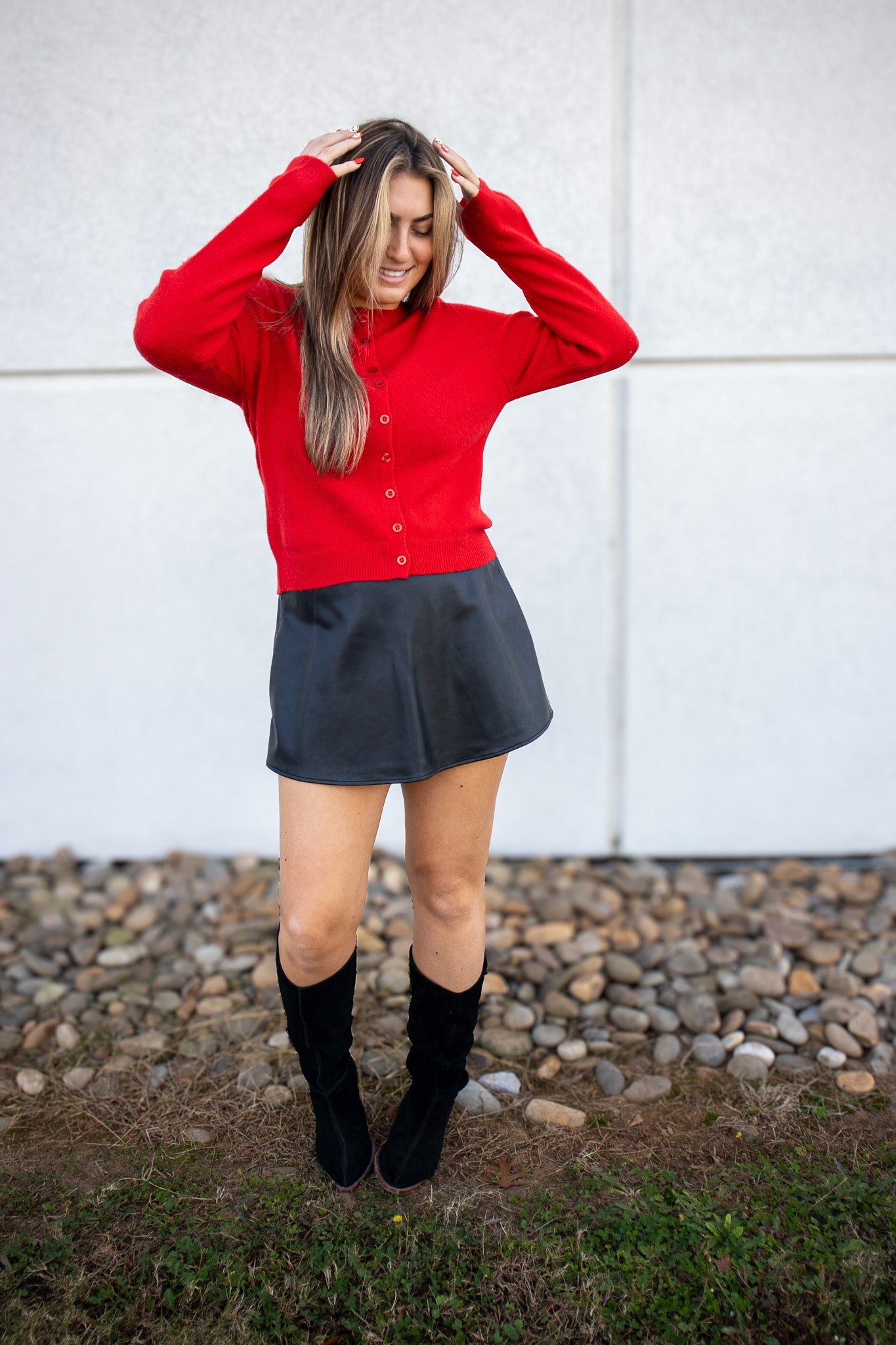 Warm And Cozy Cardigan - RED