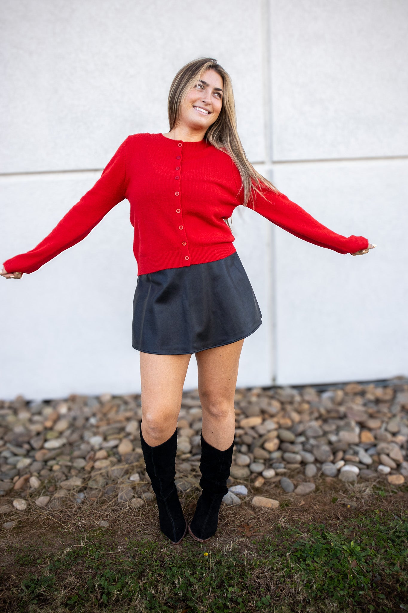 Warm And Cozy Cardigan - RED