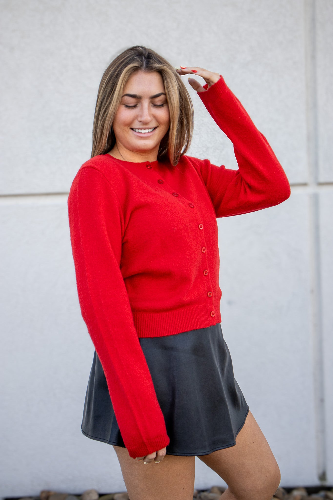 Warm And Cozy Cardigan - RED