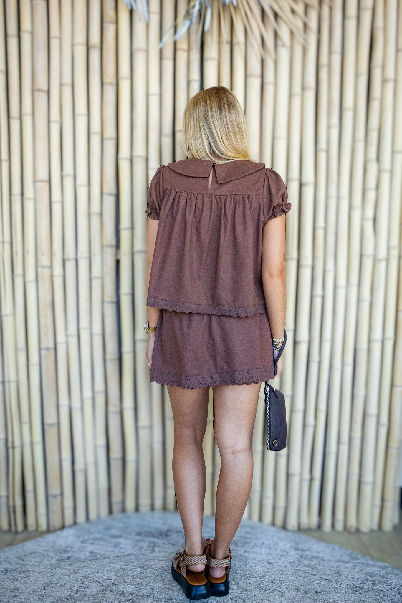 Dolce Mocha Eyelet Skort Set
