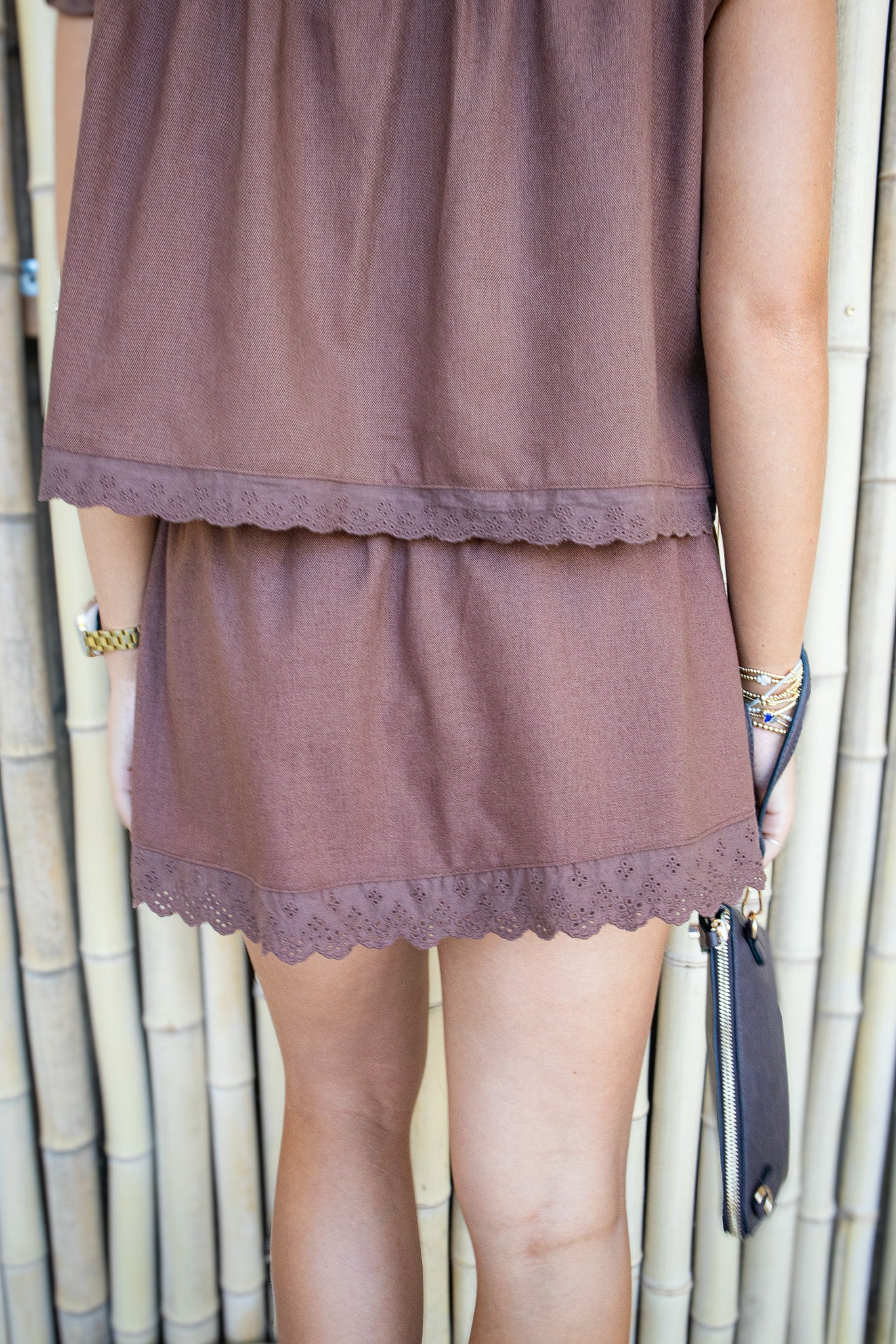 Dolce Mocha Eyelet Skort Set